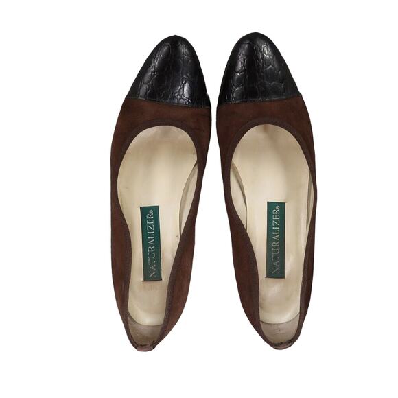 Naturalizer Shoes Womens 7 Loafer Flats Fashion Classic Career Cap Toe Leather - Picture 9 of 16